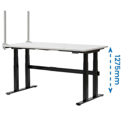 1800 x 900mm Electric Height Adjustable Workbench with Side Panel Kit-Hammerox Industrial