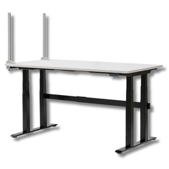 1800 x 900mm Electric Height Adjustable Workbench with Side Panel Kit-Hammerox Industrial