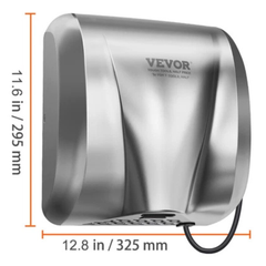 1800W Automatic Hand Dryer High Speed Stainless Steel-Hammerox Industrial