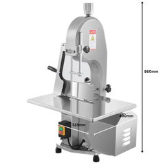 1800W Commercial Electric Meat Bandsaw Stainless Steel - Tabletop