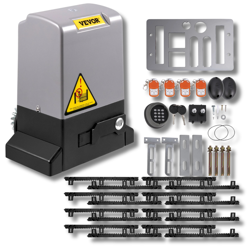 1800kg Sliding Gate Opener with 8m Gear Track App & Remote Control