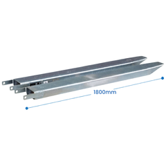1800mm 8.5 Tonne Zinc Plated Forklift Extension Slippers-Hammerox Industrial