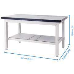 1800mm Heavy Duty Industrial Workbench Kit with Bottom Shelf-Hammerox Industrial