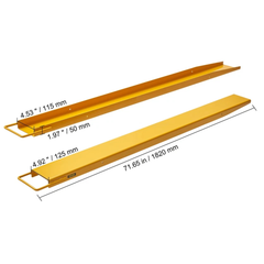 1820x115mm Forklift Fork Extensions Heavy Duty Steel