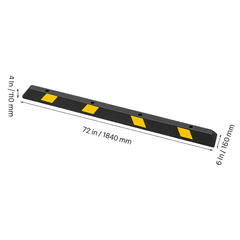 1840mm Rubber Parking Stopper Heavy Duty-Hammerox Industrial