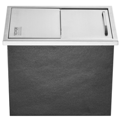 18x12x14.5" Stainless Steel Drop In Ice Chest Ice Bin with Cover