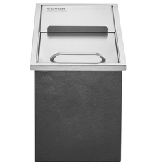 18x12x14.5" Stainless Steel Drop In Ice Chest Ice Bin with Cover-Hammerox Industrial