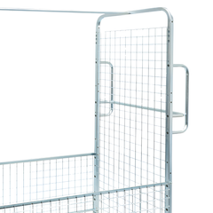 1910 Series Cage Trolley with Basket-Hammerox Industrial