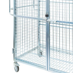 1910 Series Fully Lockable Cage Trolley with Doors & Roof-Hammerox Industrial