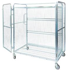1910 Series Fully Lockable Cage Trolley with Doors & Roof-Hammerox Industrial