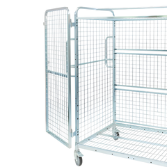 1910 Series Fully Lockable Cage Trolley with Doors & Roof-Hammerox Industrial