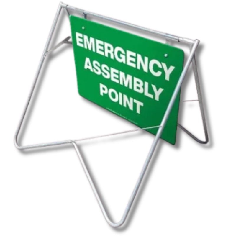 Emergency Assembly Point Swing Stand & Sign