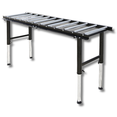 1.8m Heavy Duty Roller Conveyor Support Table with Adjustable Legs 12 Rollers-Hammerox Industrial