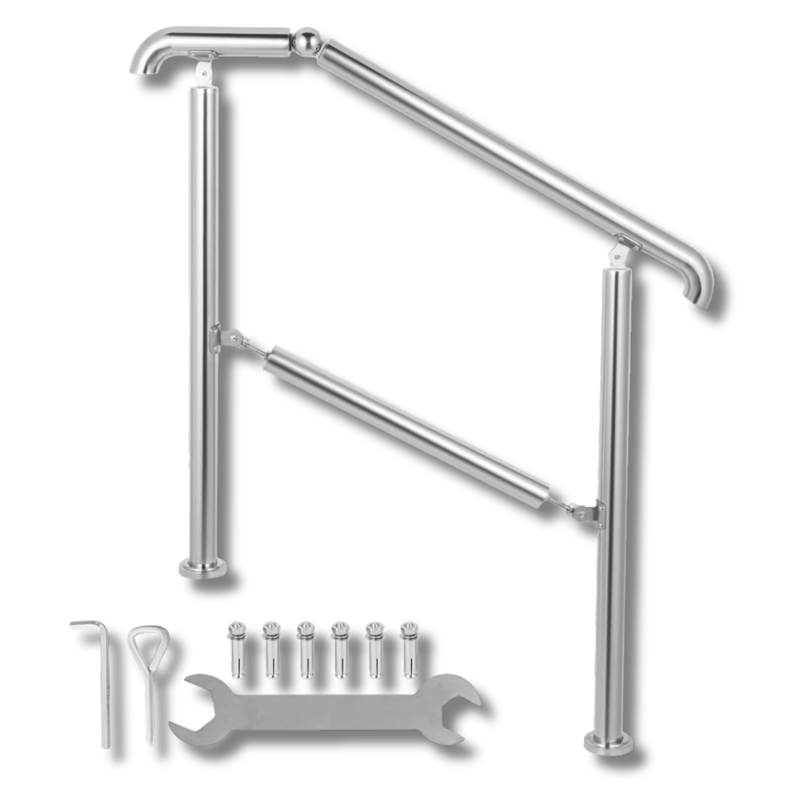 2-3 Step Outdoor Handrail Stainless Steel