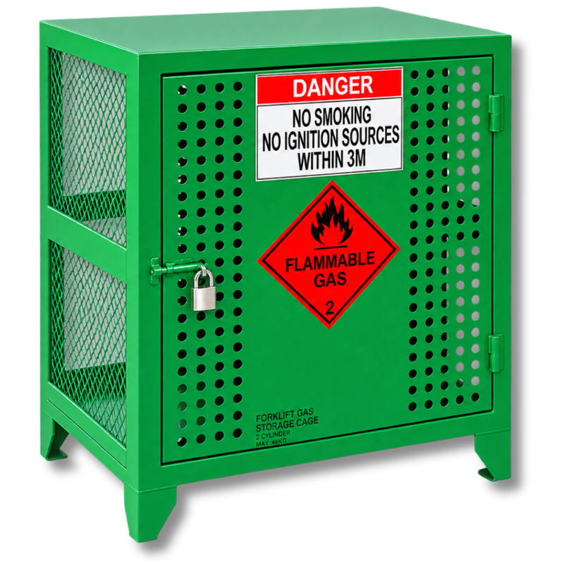 2 Cylinder Fork Gas Storage Cage-Hammerox Industrial