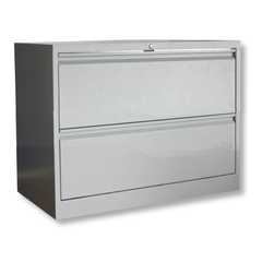 2 Drawer Lateral Metal Filing Cabinet Assembled-Hammerox Industrial
