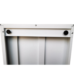 2 Drawer Lateral Metal Filing Cabinet - White-Hammerox Industrial