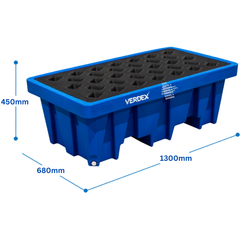 2 Drum Bunded Spill Pallet-Hammerox Industrial