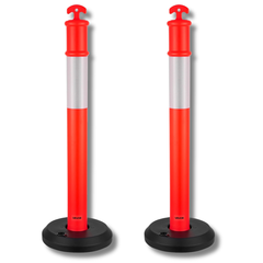 2 Pack 1140mm Traffic Delineator Posts Fillable Base-Hammerox Industrial