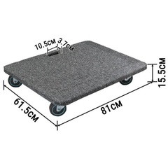 2 Pack 300kg Wooden Furniture Dolly 815x615mm-Hammerox Industrial