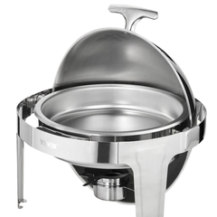 2 Pack Roll Top Chafing Dish Set 6Qt Pan-Hammerox Industrial