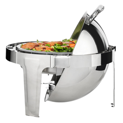 2 Pack Roll Top Chafing Dish Set 6Qt Pan-Hammerox Industrial
