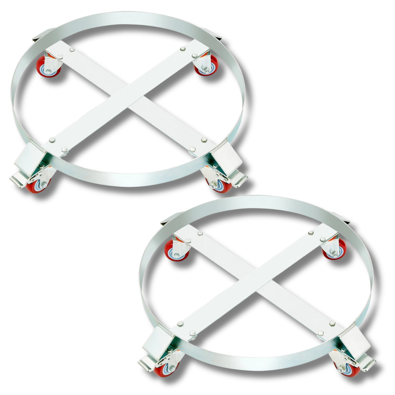 2 Piece 55 Gallon Drum Dolly 1000lb Capacity-Hammerox Industrial