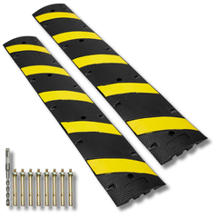 2 Piece 72" Rubber Speed Bump 22000lb Capacity-Hammerox Industrial