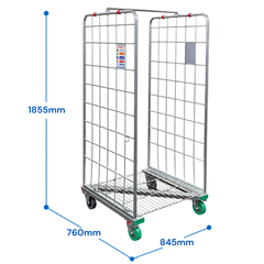 2 Sided Roll Cage Trolley-Hammerox Industrial