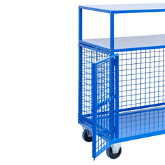 2 Tier Mesh Cage Trolley-Hammerox Industrial