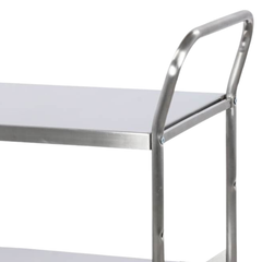 2 Tier Stainless Steel Double Handle Platform Trolley-Hammerox Industrial