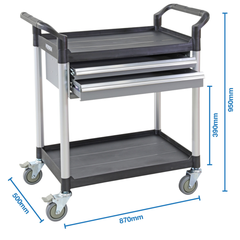 2 Tier Tool Trolley with Drawers-Hammerox Industrial