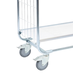 2 Tier Trolley with Adjustable Shelves-Hammerox Industrial