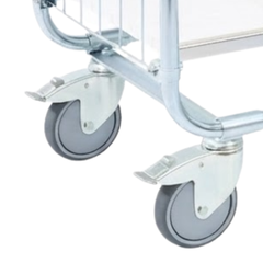 2 Tier Trolley with Adjustable Shelves-Hammerox Industrial