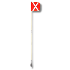 2.4m Premium Mining Whip Flag with Pole & Fittings - Exoguard
