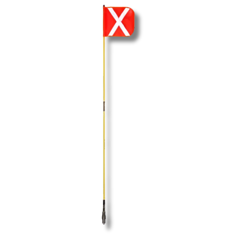 2.4m Premium Mining Whip Flag with Pole & Fittings - Exoguard