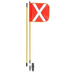 2.4m Premium Mining Whip Flag with Pole & Fittings - Exoguard