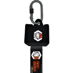 2.5m Retracting Shock Absorbing Lanyard with 2 Screw Gate Karabiners - LINQ