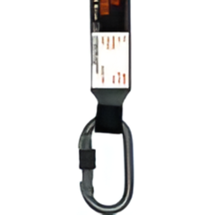 2.5m Retracting Shock Absorbing Lanyard with 2 Screw Gate Karabiners - LINQ