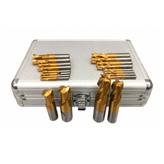 20 Piece Metric End Mill & Slot Drill Set - Optimum-Hammerox Industrial