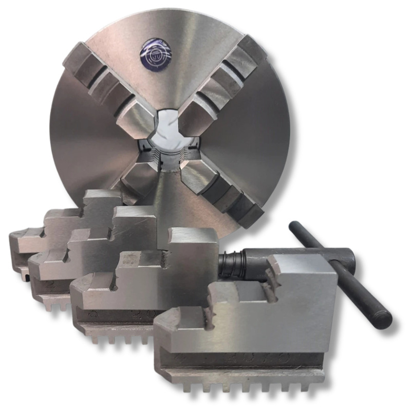 200mm 4 Jaw Self Centering Lathe Chuck with D1-6 Back Plate-Hammerox Industrial