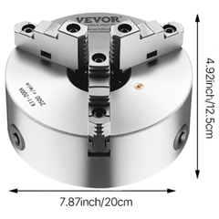 200mm 3 Jaw Self Centering Lathe Chuck 2 1/4"-8 Thread