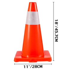 20 Piece 18" Traffic Safety Cones Reflective