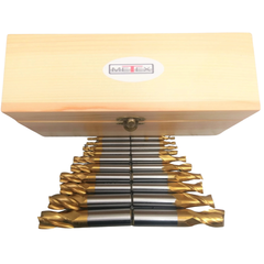 20 Piece HSS TiN End Mill & Slot Drill Set - Metex