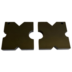 20T Hydraulic Shop Press Plates 150x150x22mm Pair-Hammerox Industrial