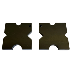 20T Hydraulic Shop Press Plates 150x150x22mm Pair-Hammerox Industrial