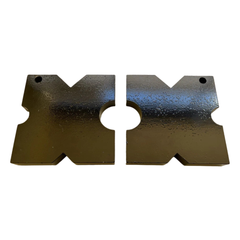 20T Hydraulic Shop Press Plates 150x150x22mm Pair-Hammerox Industrial