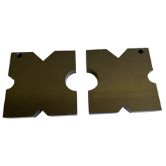 20T Hydraulic Shop Press Plates 150x150x22mm Pair-Hammerox Industrial