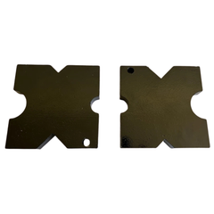 20T Hydraulic Shop Press Bed Plates 150x150x22mm Pair 4 Notch