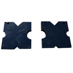 20T Hydraulic Shop Press Bed Plates 150x150x22mm Pair 4 Notch